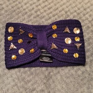 Anthropologie knit heasband with rhinstones
